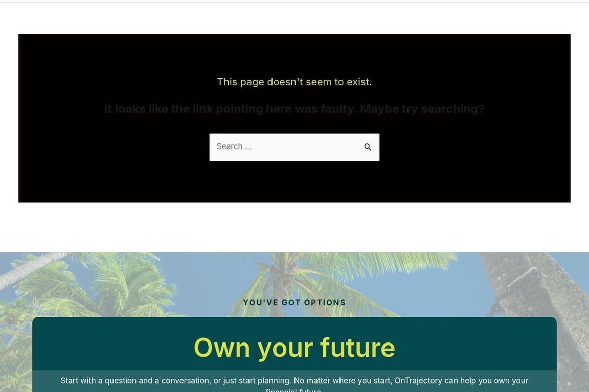 OnTrajectory affiliate program signup page