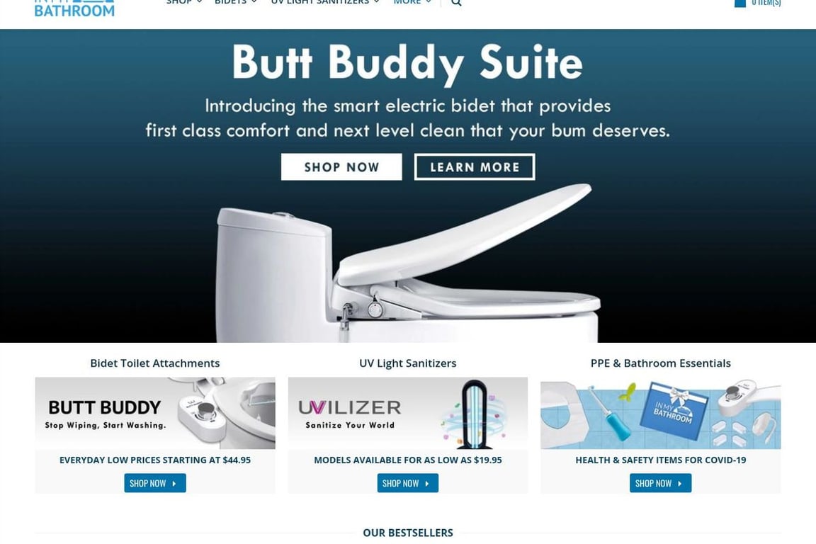 In My Bathroom homepage