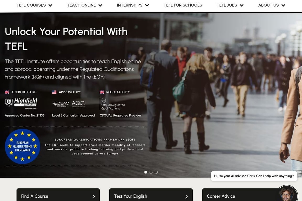 The TEFL Institute homepage