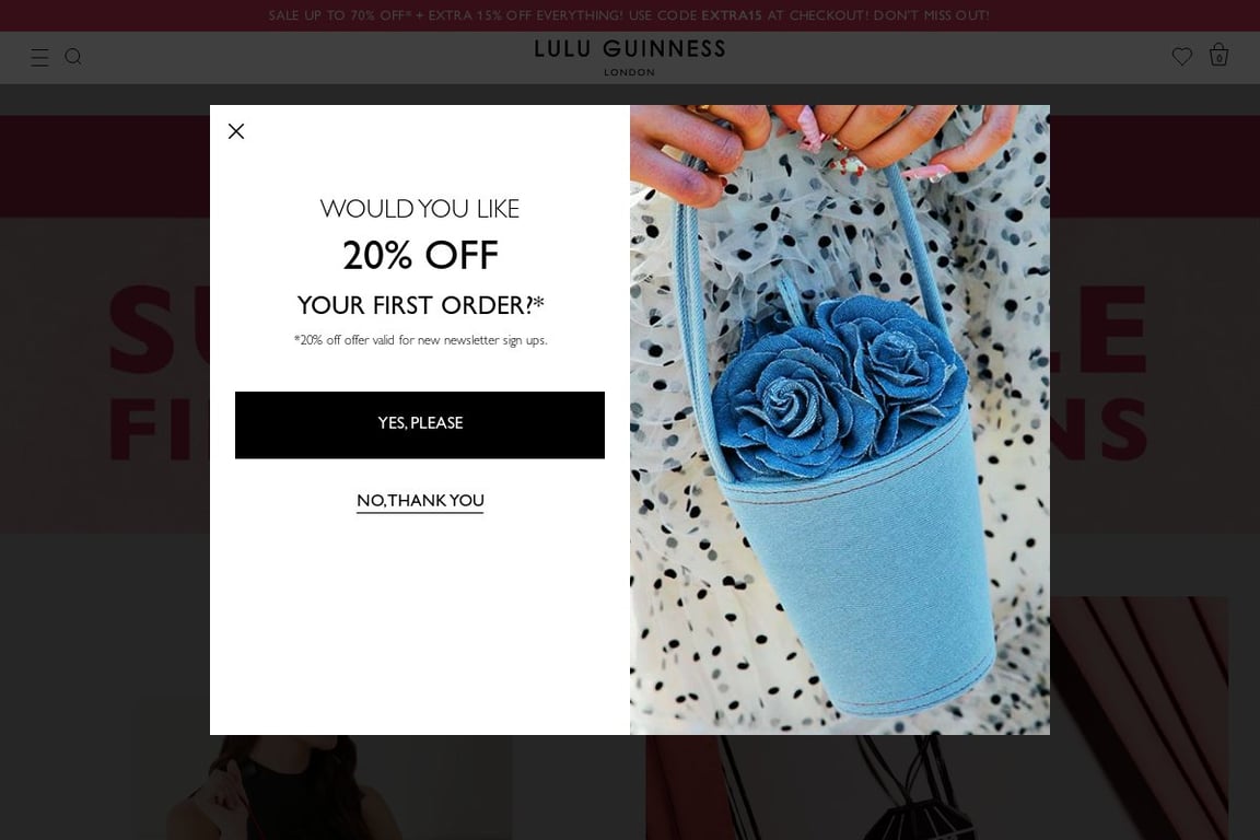 Lulu Guinness UK homepage