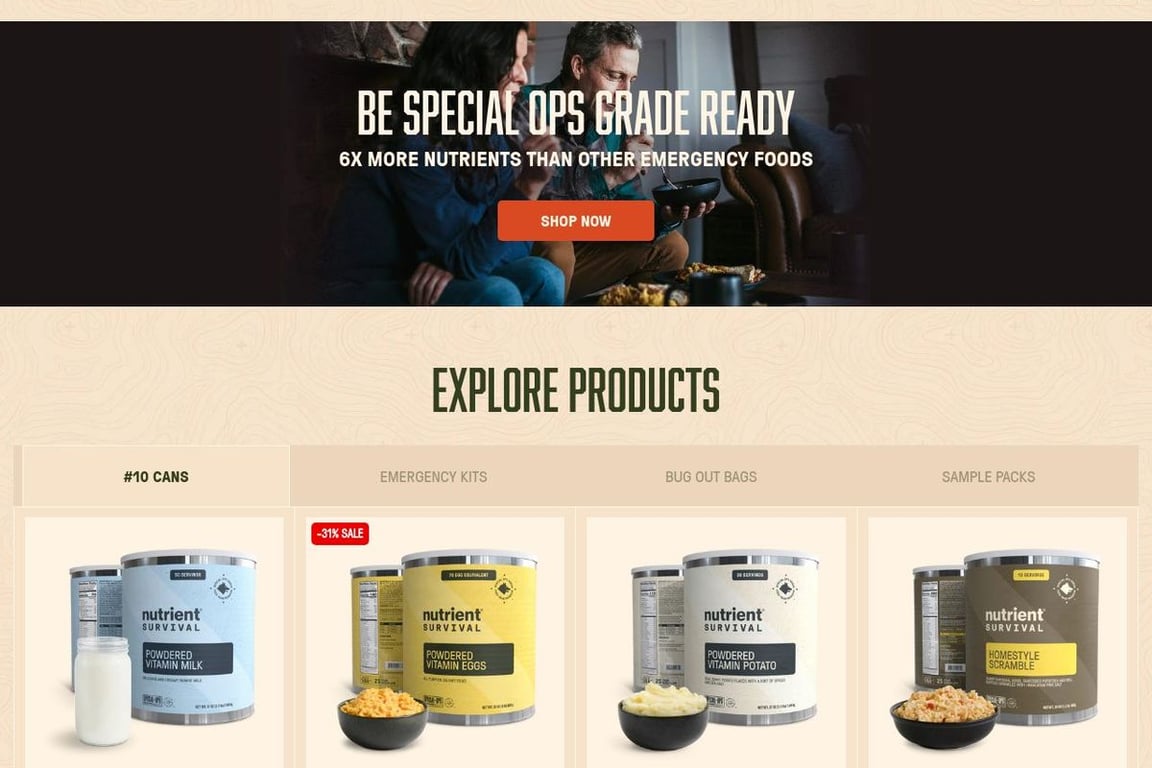 Nutrient Survival homepage