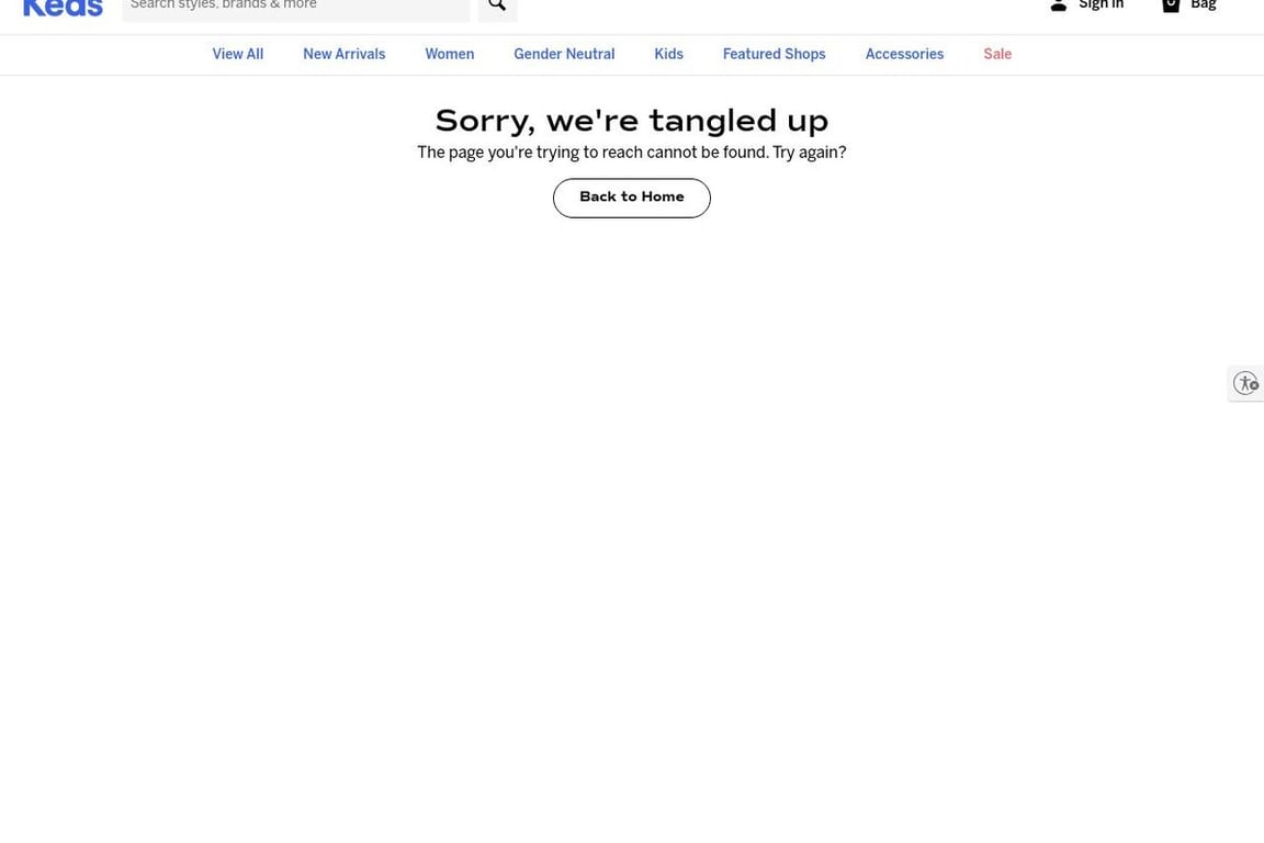 Keds CA homepage