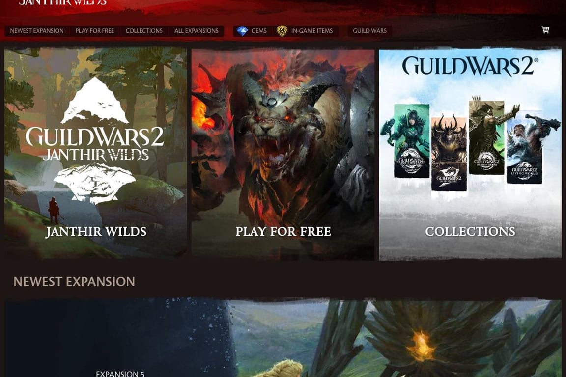 Guild Wars 2 Buy homepage