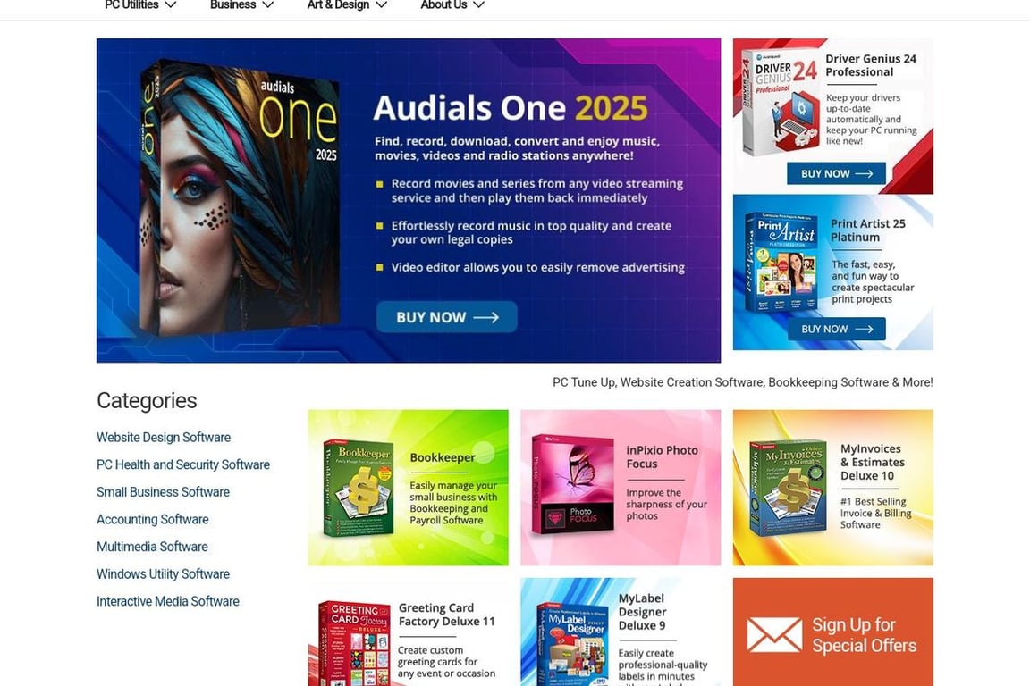 Avanquest Software homepage