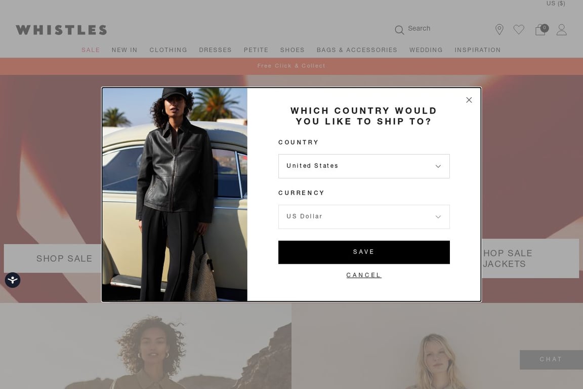 Whistles homepage