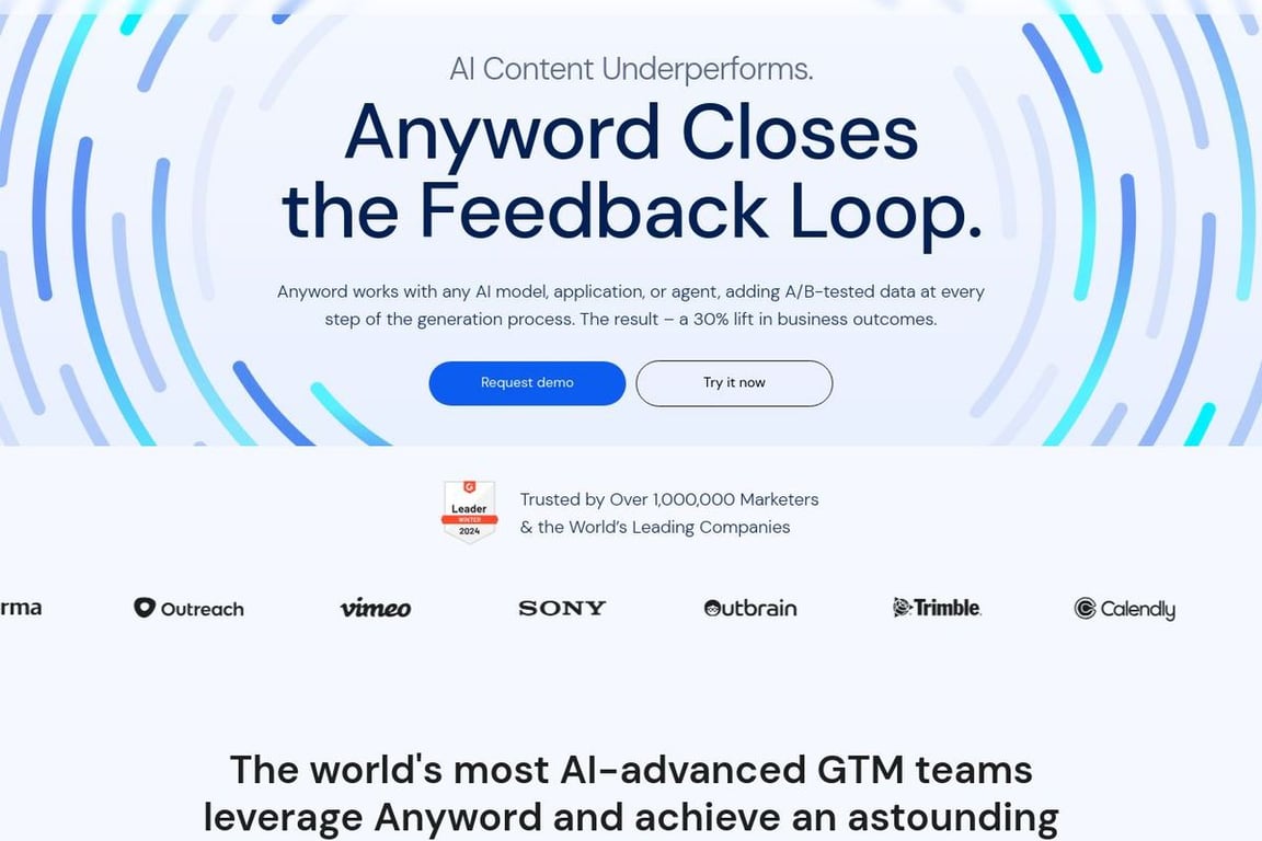 Anyword homepage