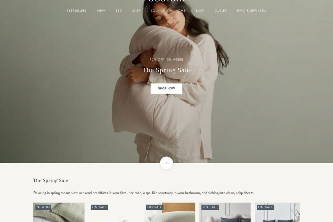 Bedfolk homepage
