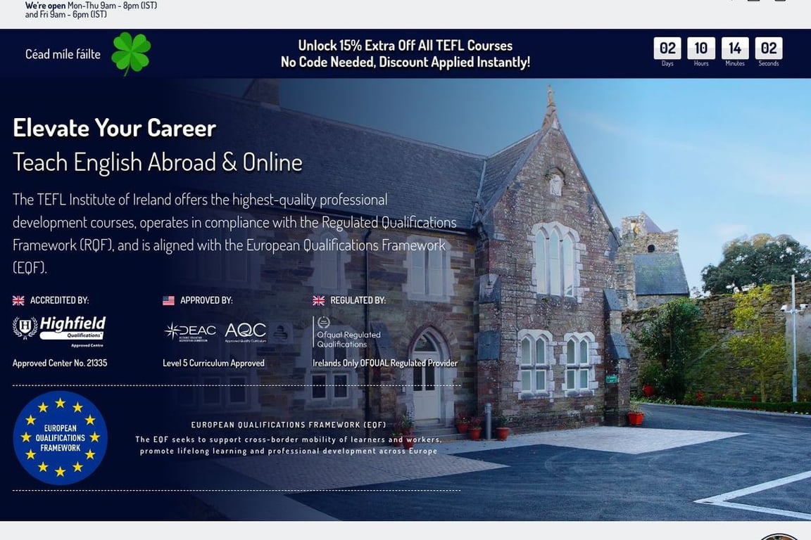 TEFL Institute of Ireland homepage