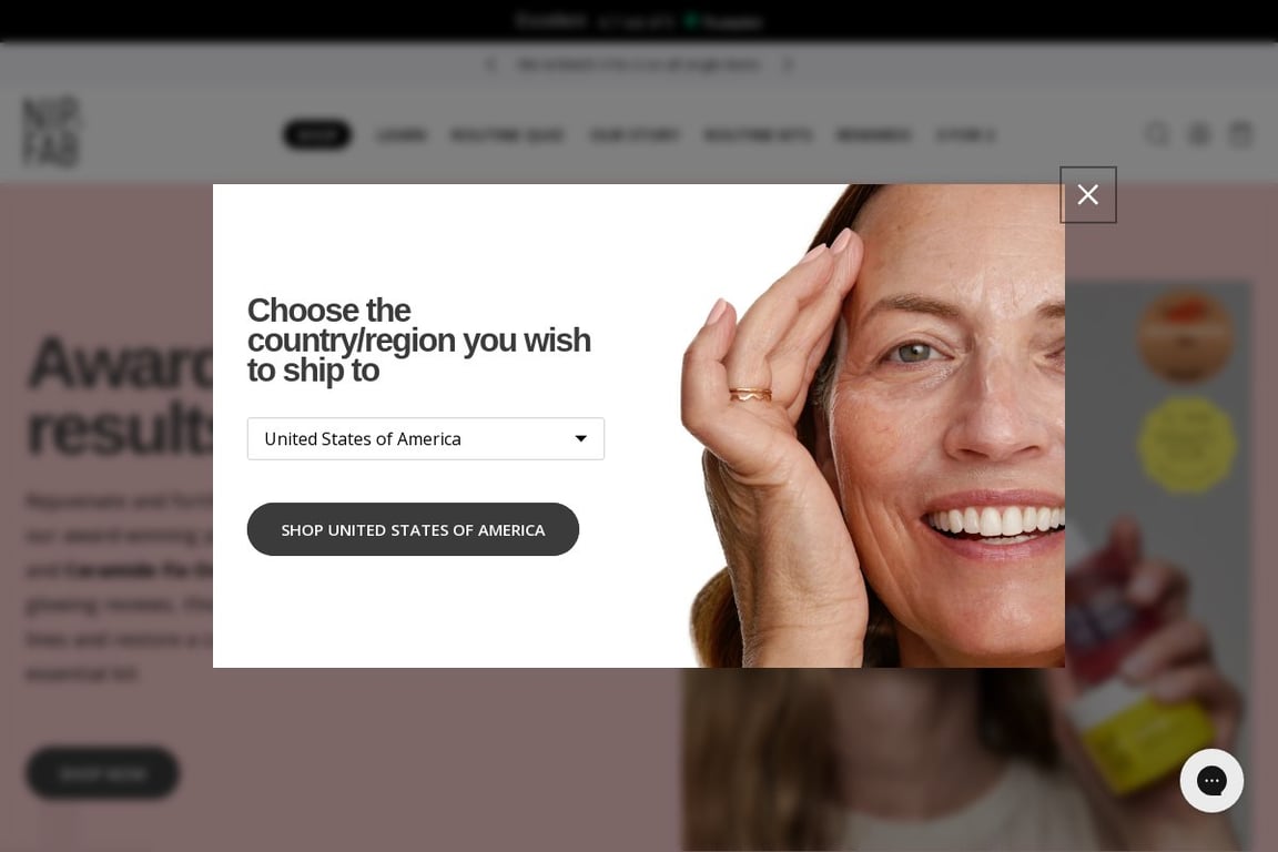 Nip & Fab homepage
