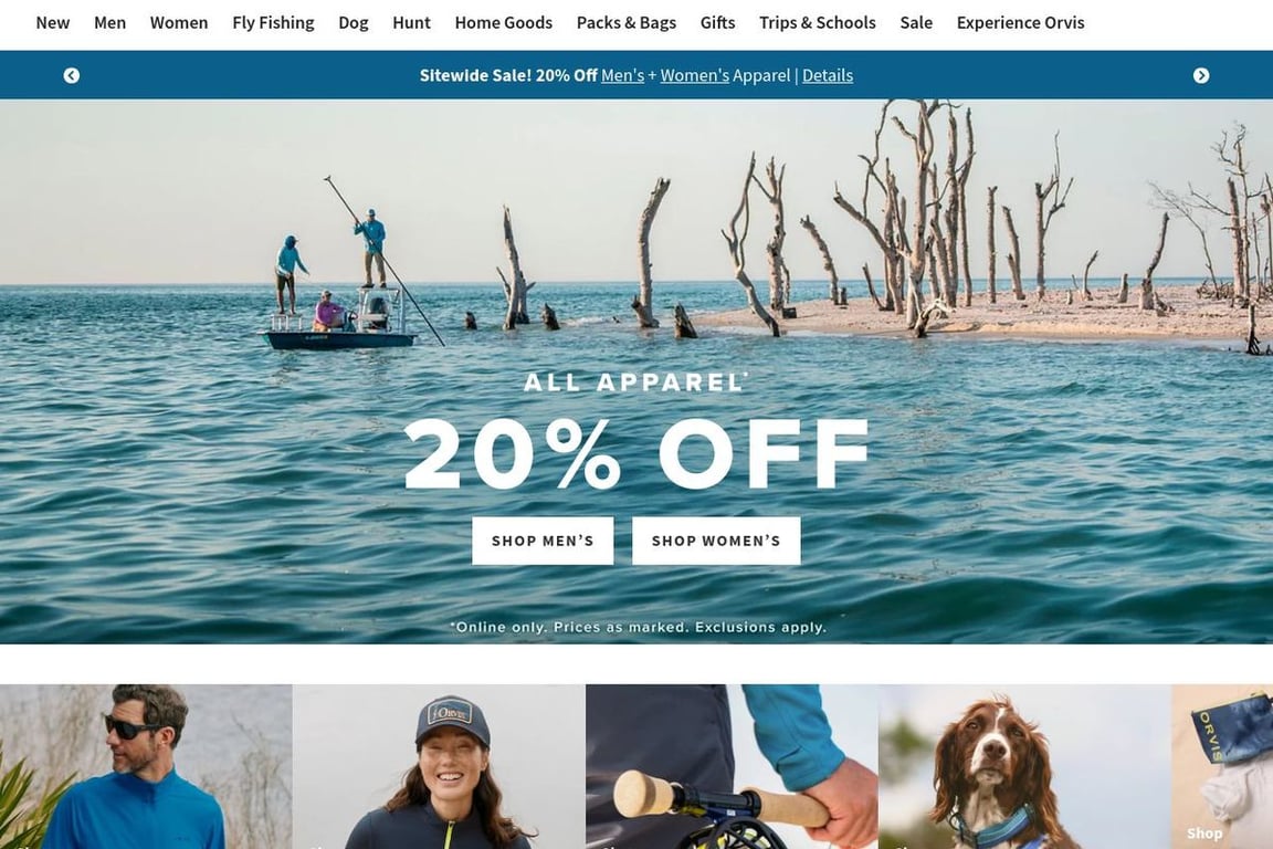 Orvis homepage