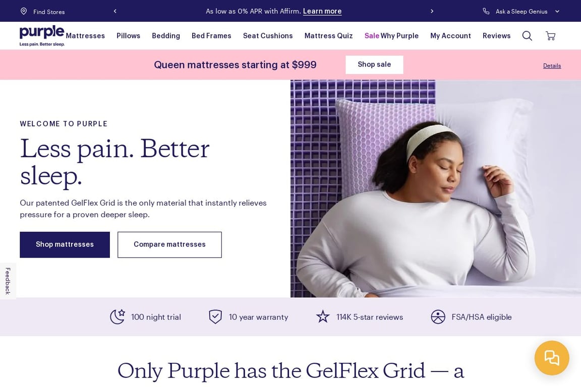 Purple homepage