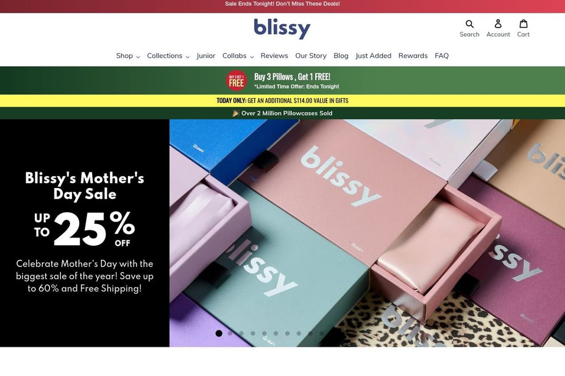 Blissy homepage