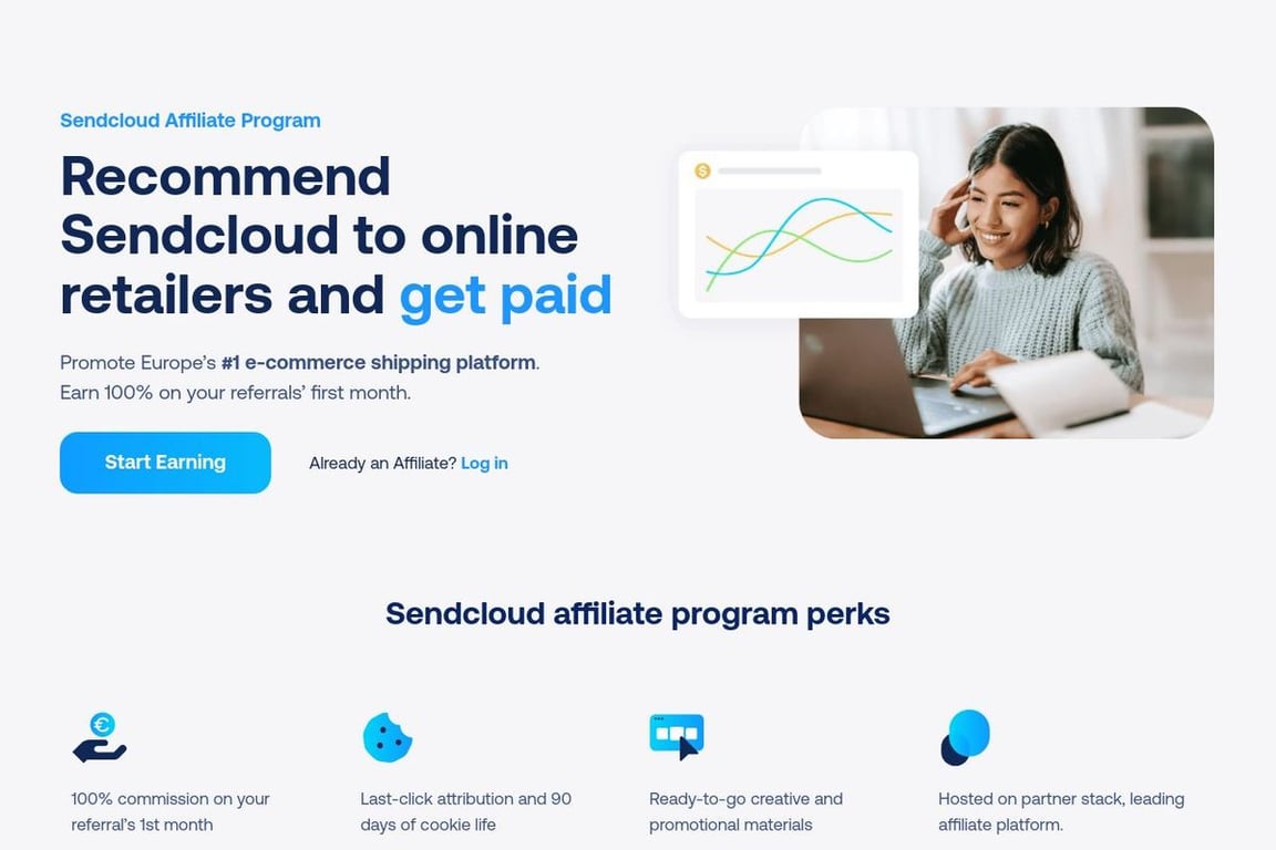 Sendcloud affiliate program signup page