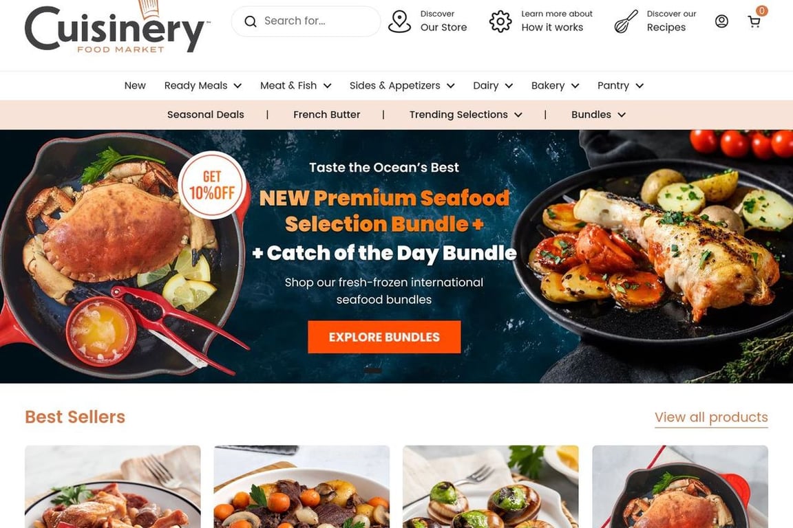 Cuisinery homepage