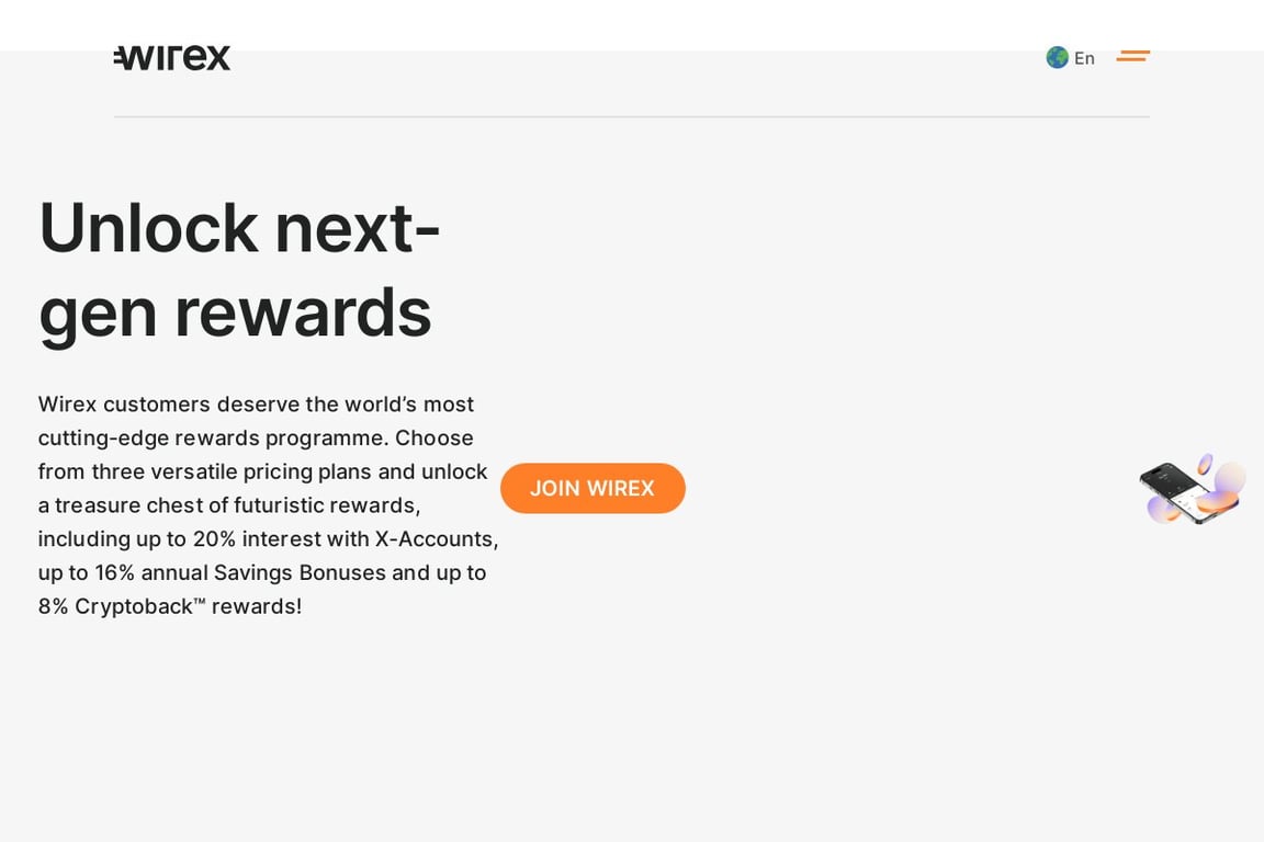 Wirex affiliate program signup page