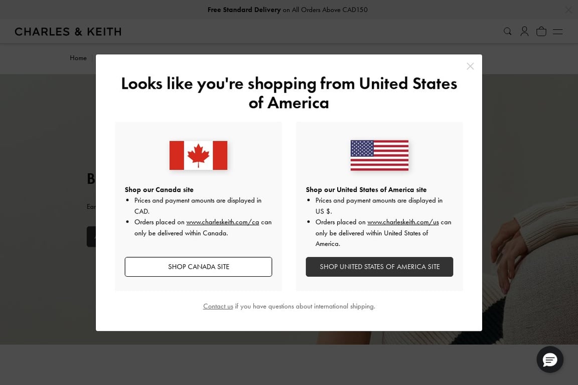 Charles & Keith CA affiliate program signup page