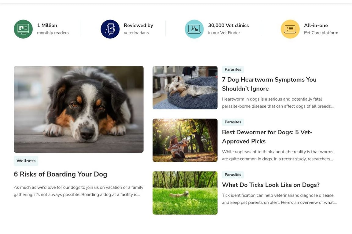 Great Pet homepage
