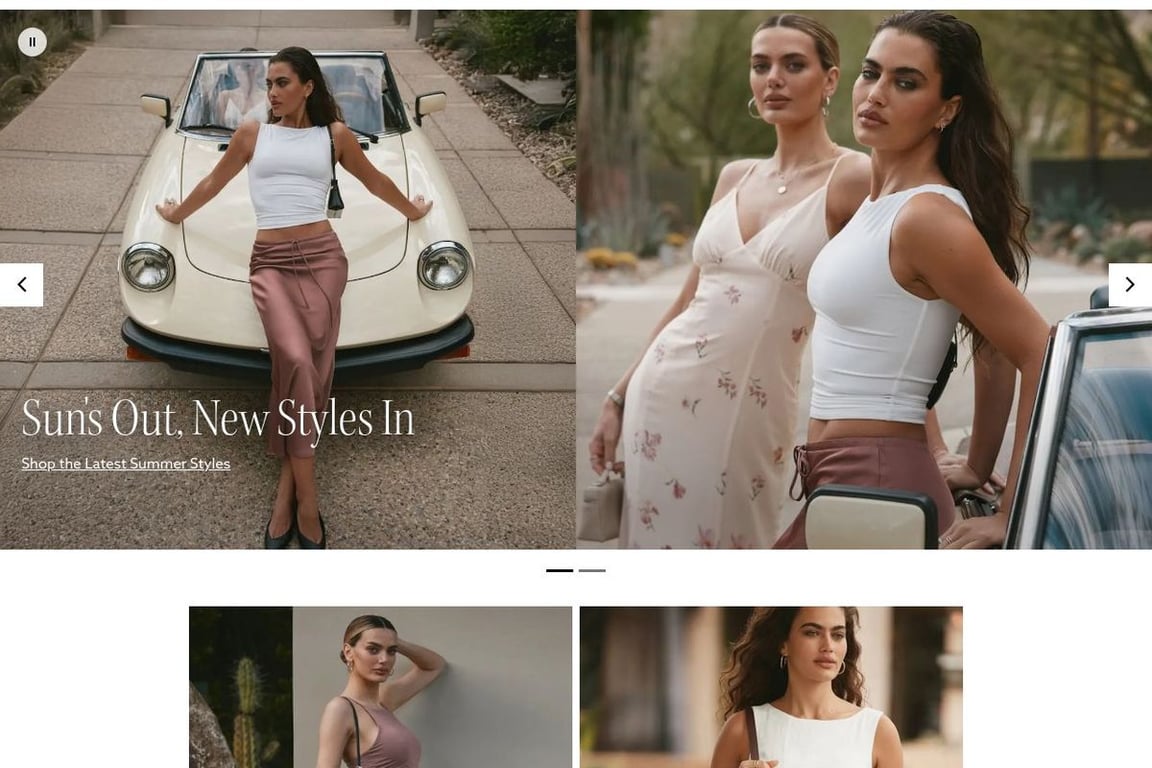 Dynamite Clothing homepage