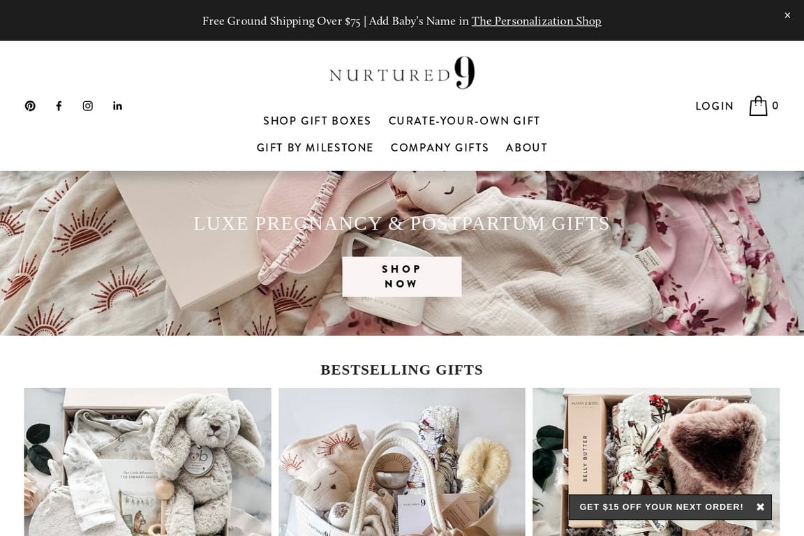 Nurtured9 homepage