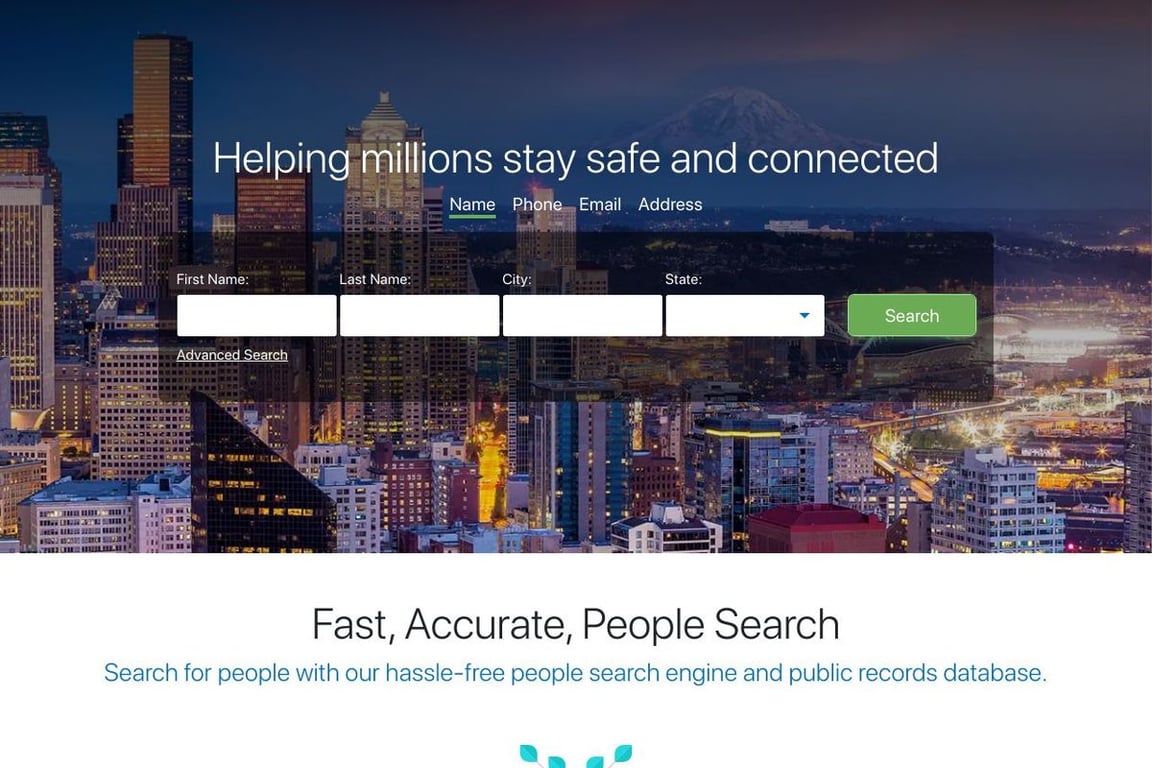 PeopleFinders homepage