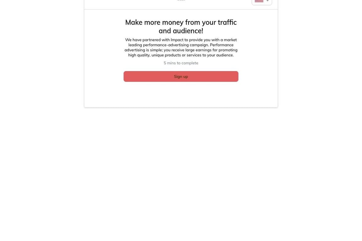 Fresh Clean Tees affiliate program signup page