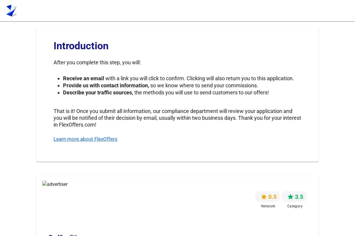 BadCreditLoans.com affiliate program signup page