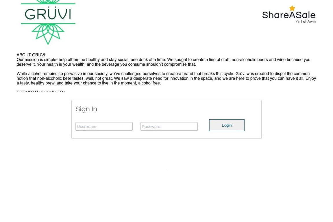 Crawford affiliate program signup page