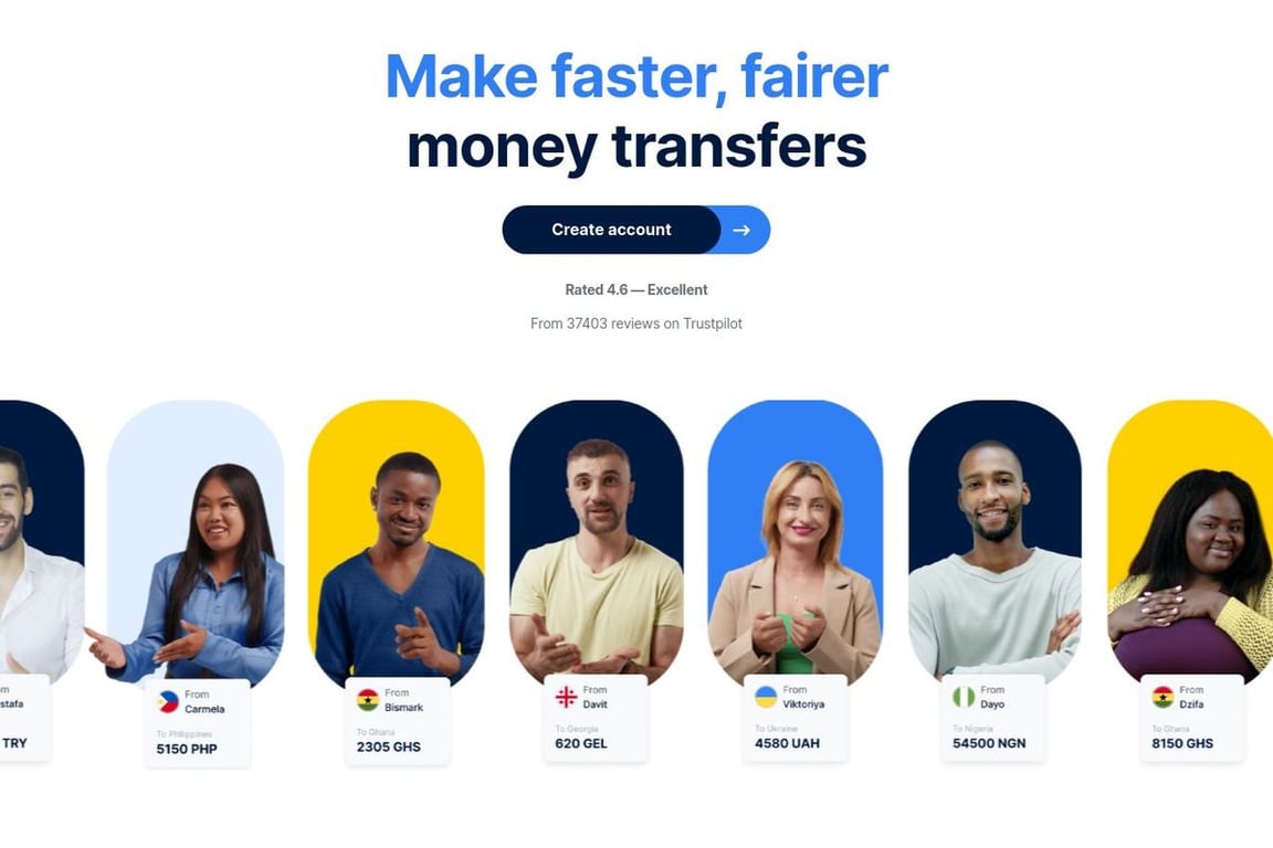 TransferGo homepage