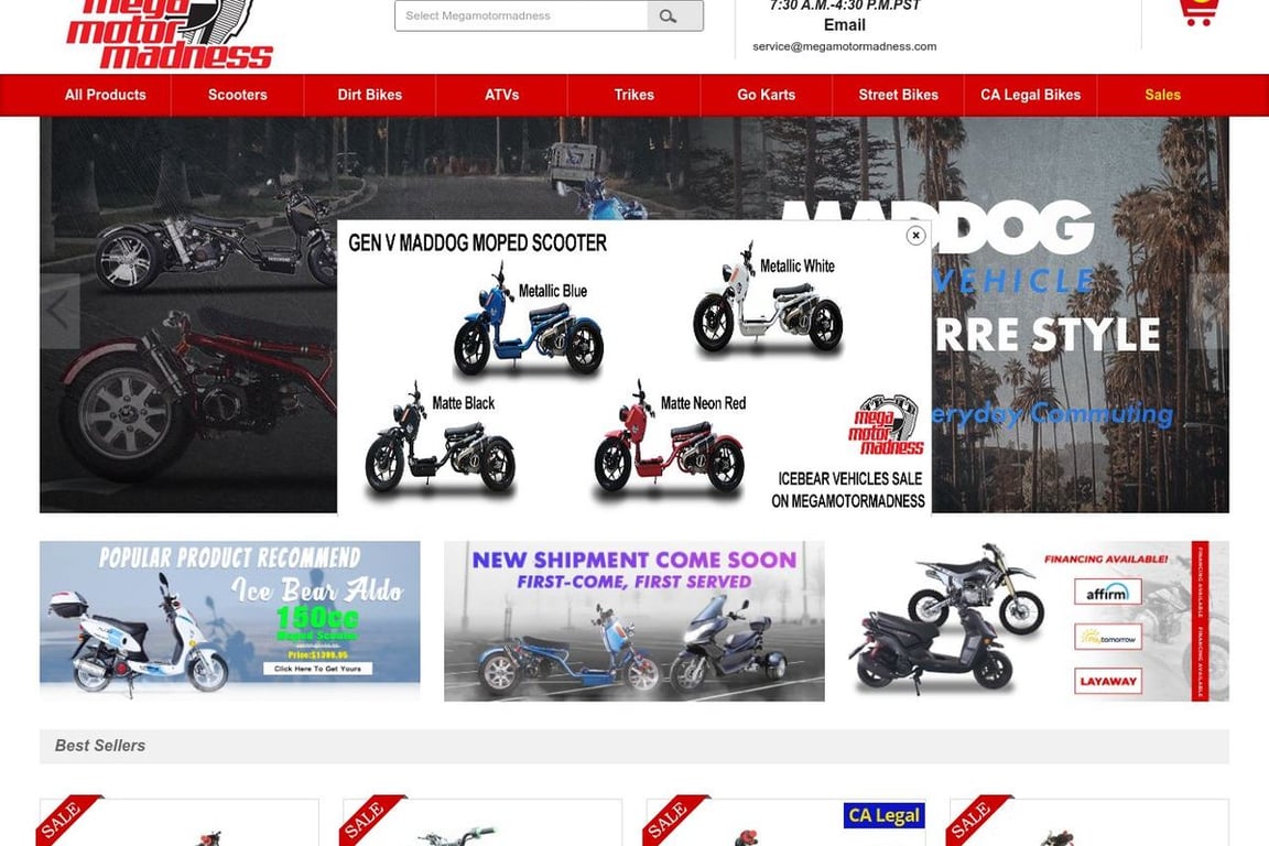 Mega Motor Madness homepage