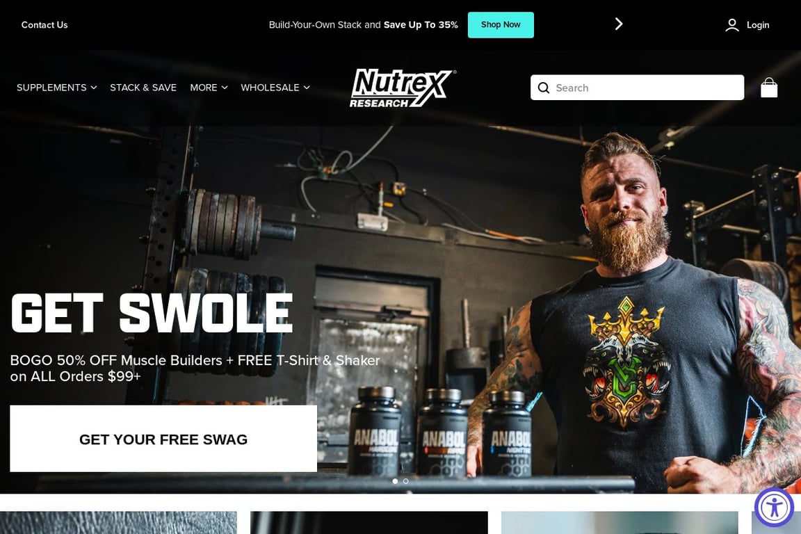 Nutrex Research homepage