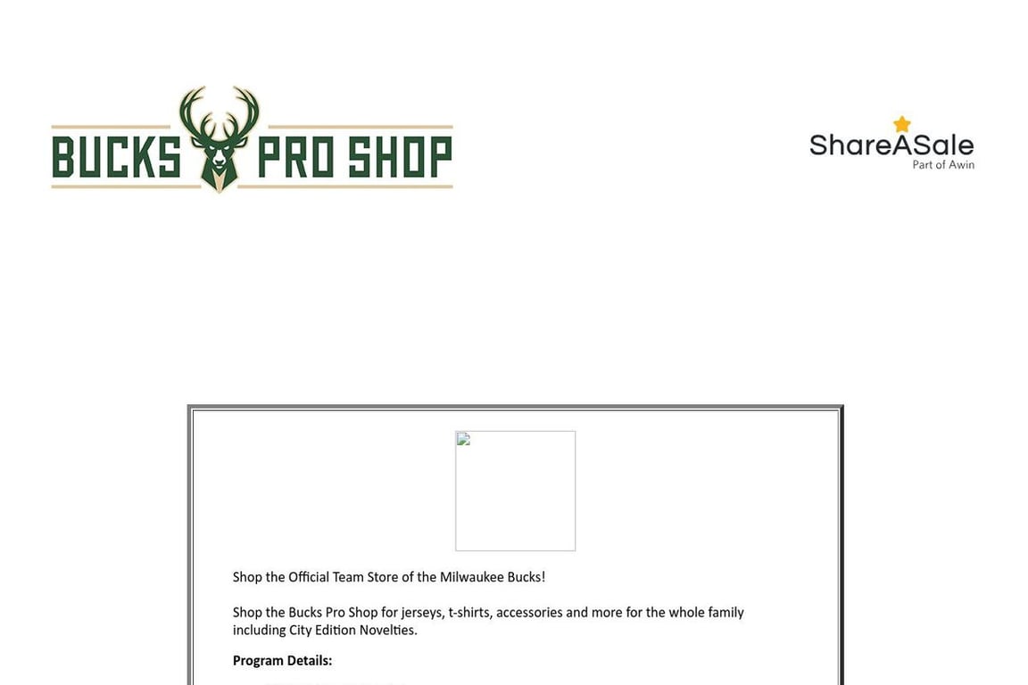 Bucks Pro Shop affiliate program signup page