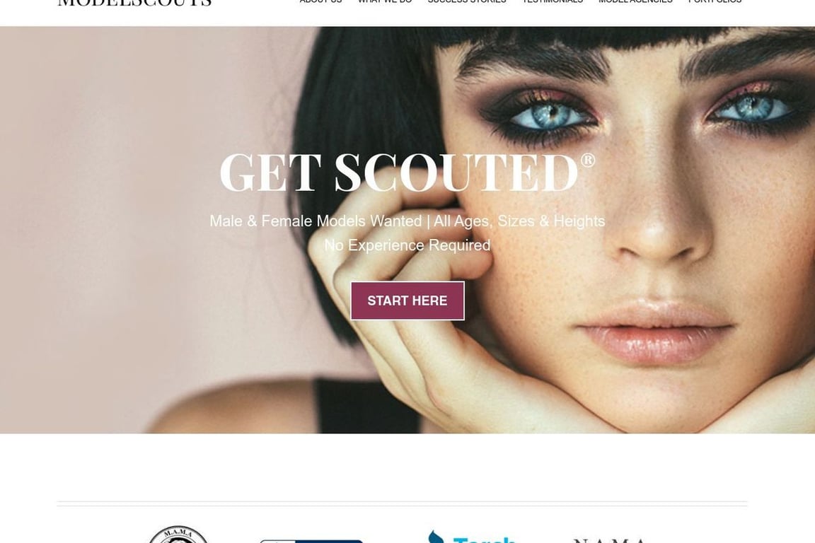 ModelScouts.com homepage