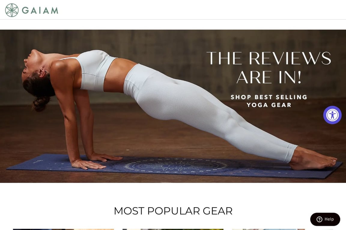 Gaiam homepage