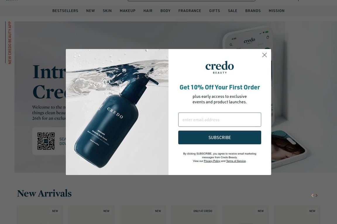 Credo homepage