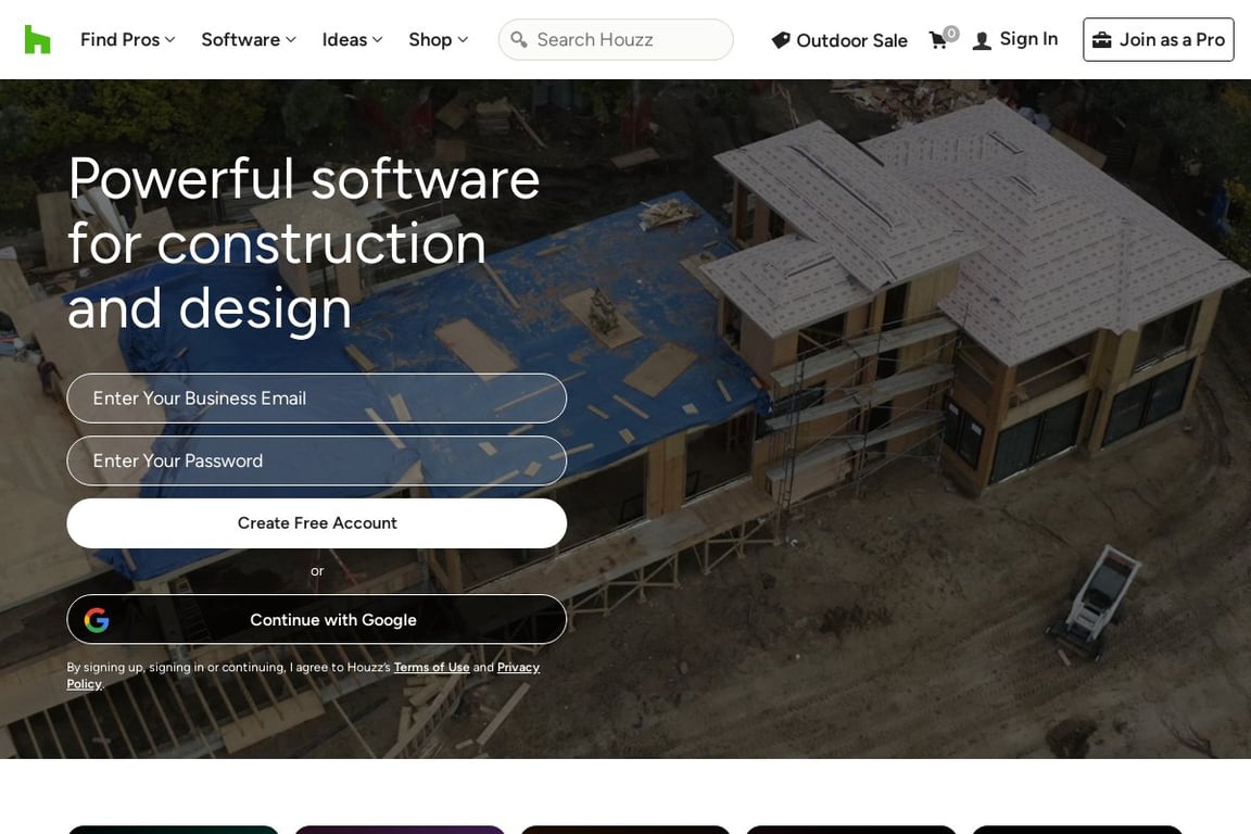 Houzz homepage