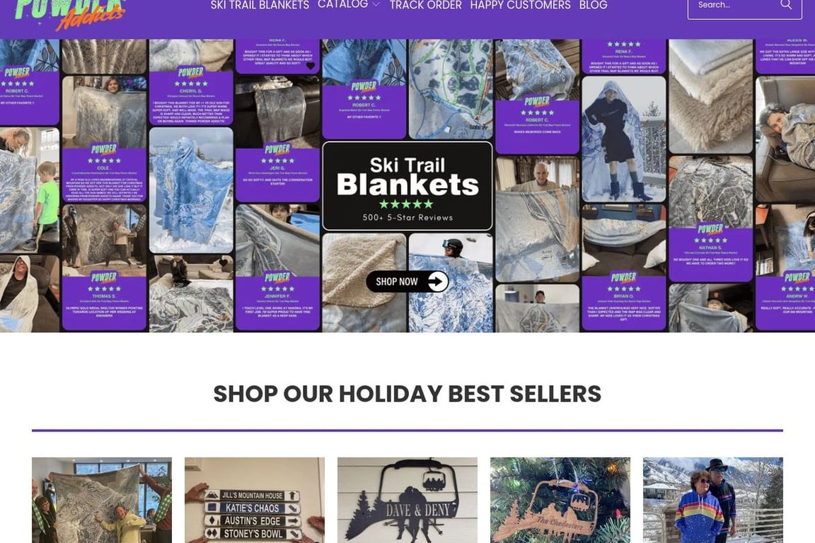 Powder Addicts homepage