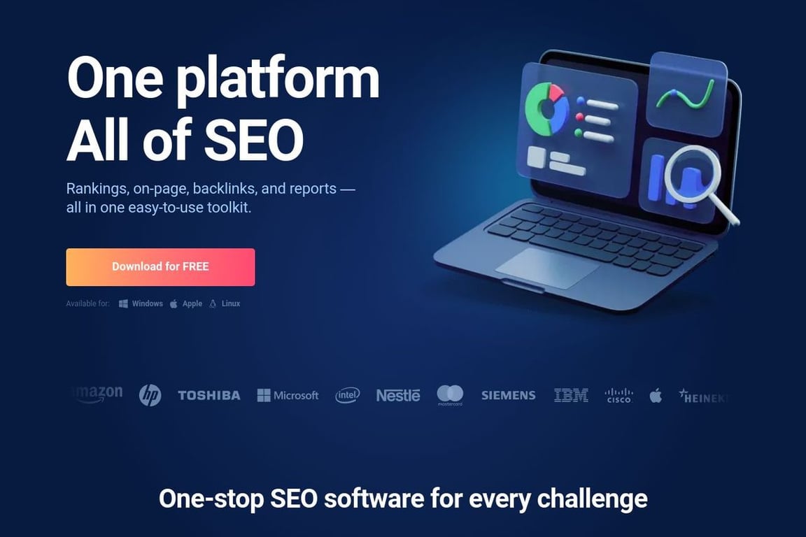 SEO PowerSuite homepage