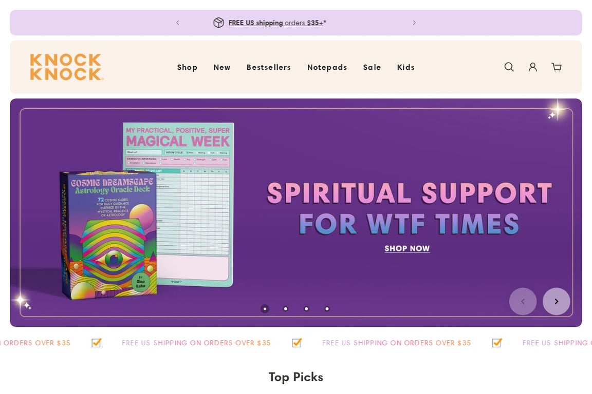 Knock Knock and Em & Friends homepage