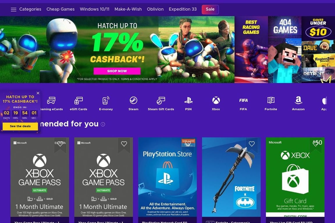 Eneba.com homepage