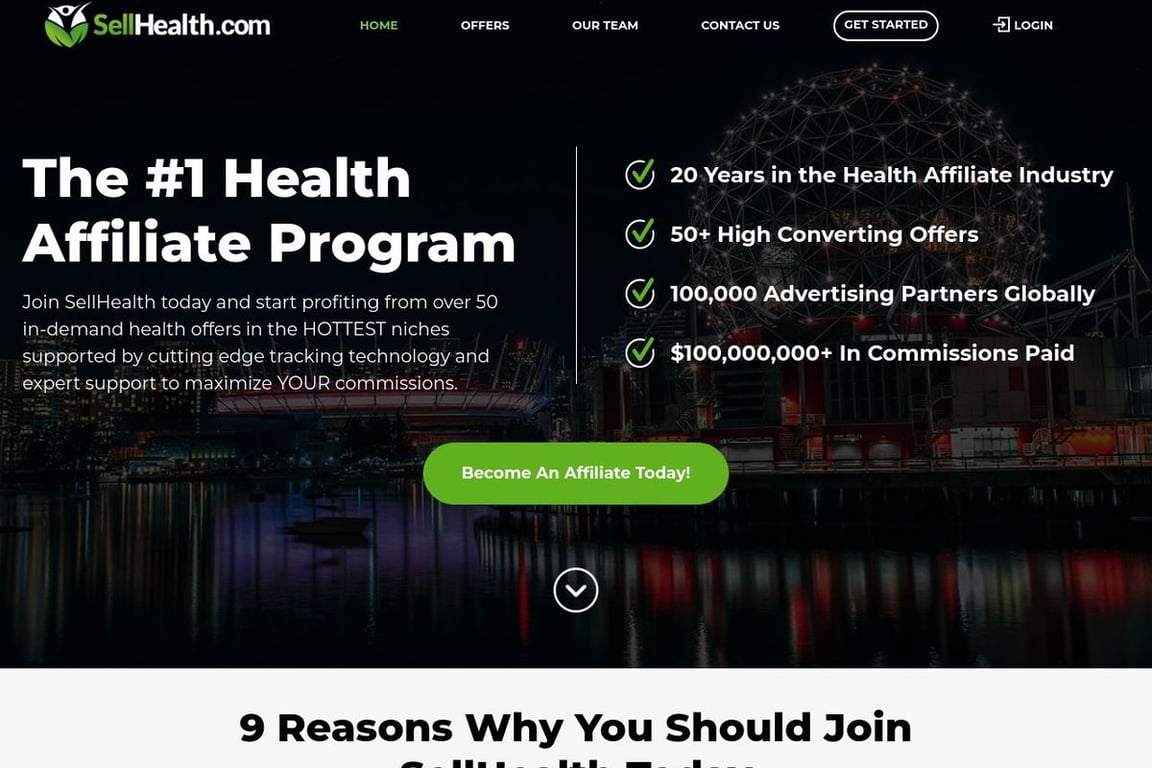 SellHealth homepage