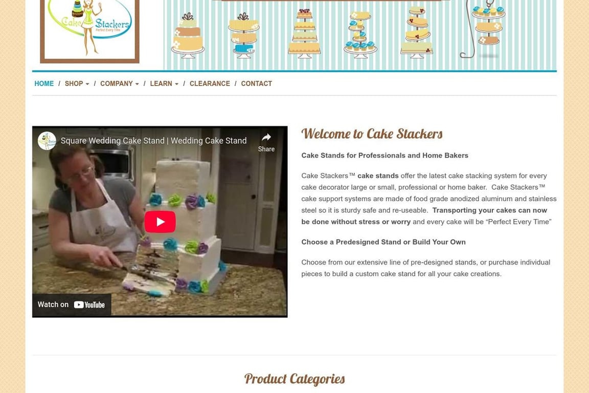 Cake Stackers homepage