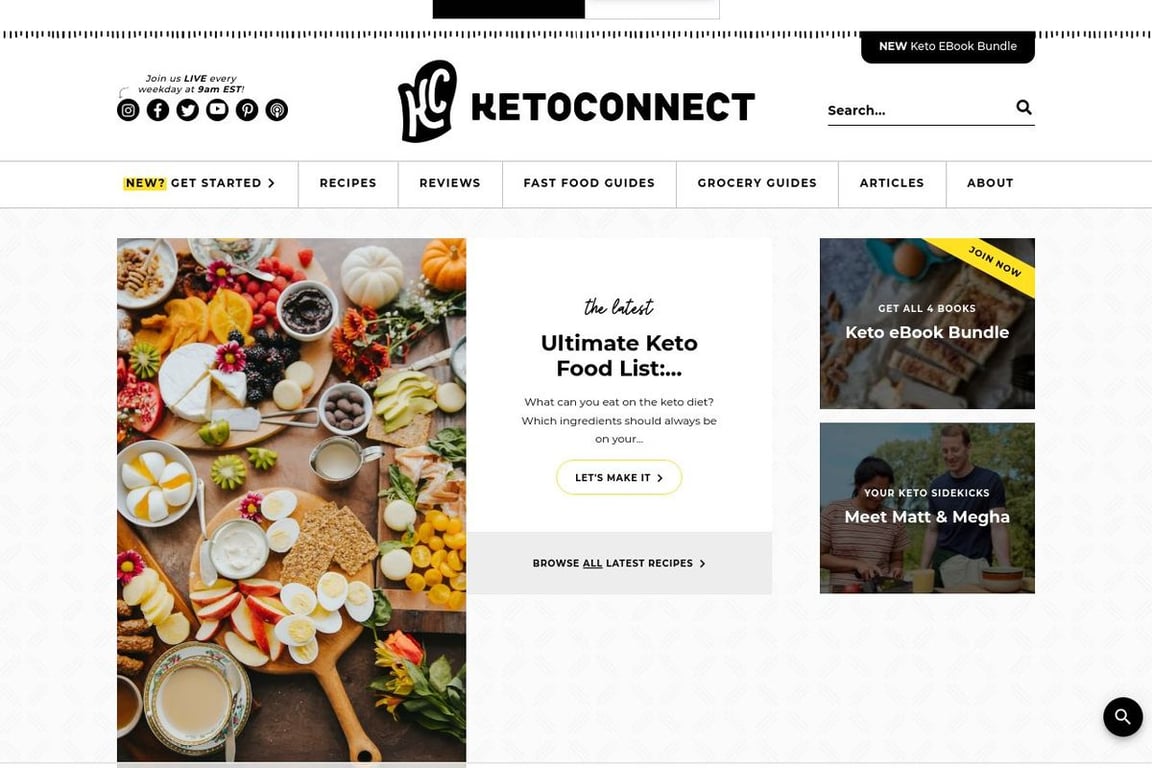 Ketoconnect homepage