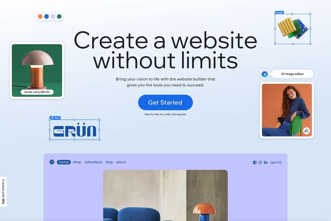 Wix homepage