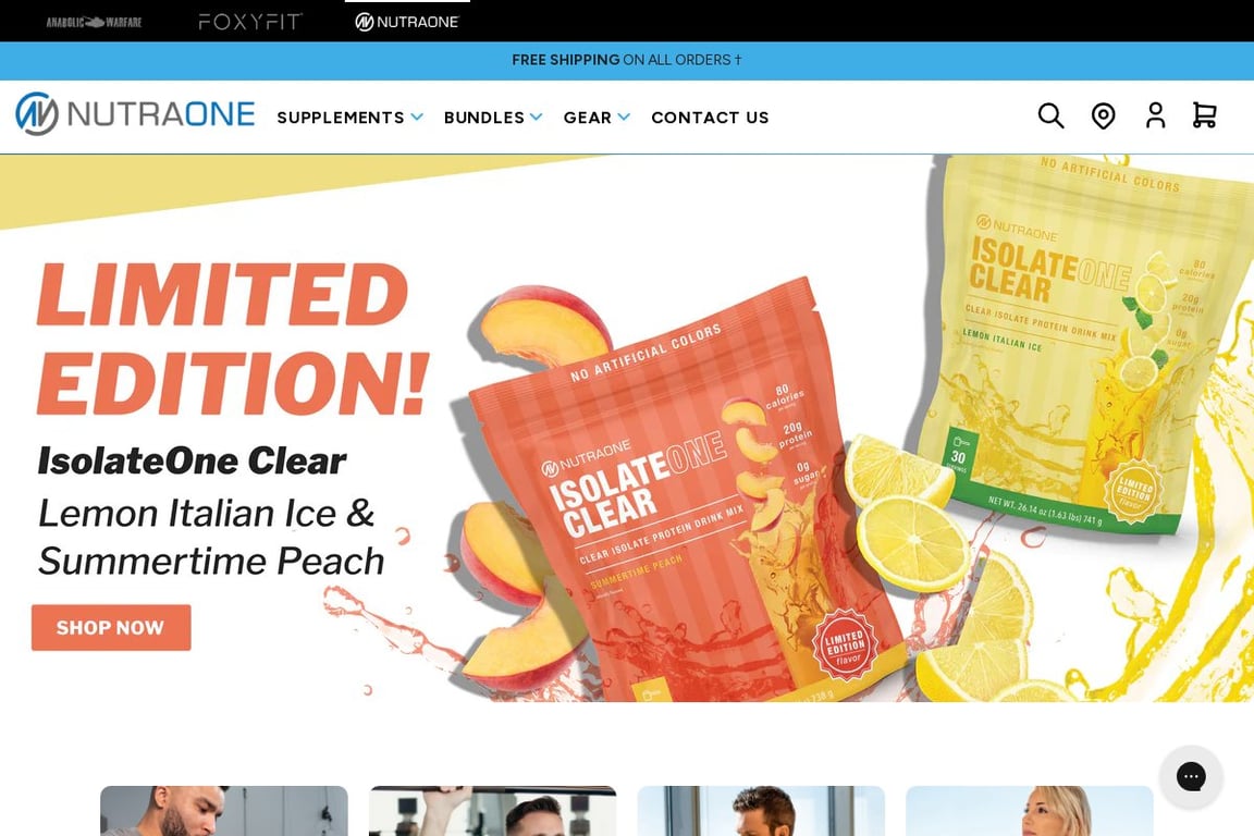 NutraOne homepage