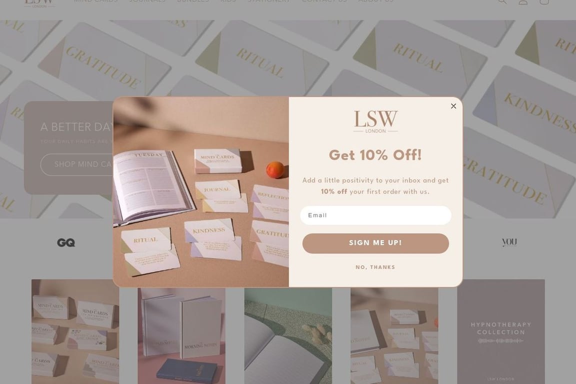 LSW Mind Cards homepage
