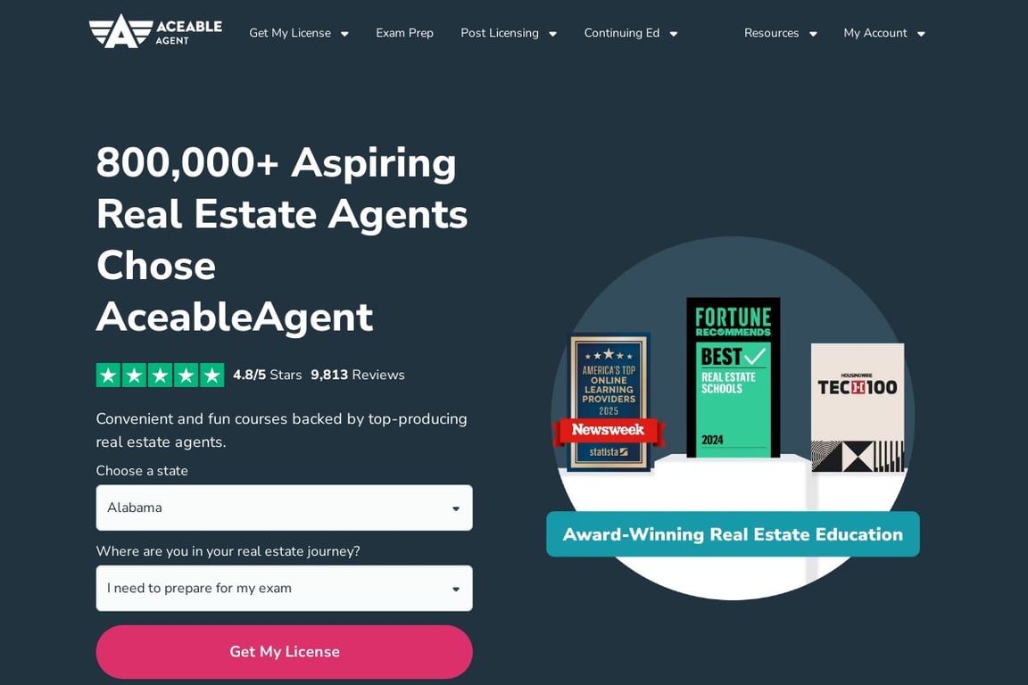 AceableAgent homepage