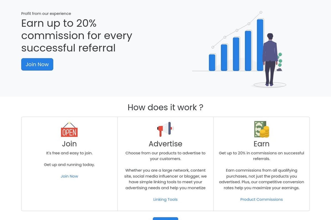 Party Patch affiliate program signup page