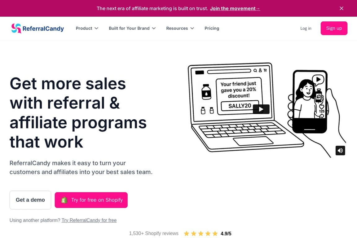 ReferralCandy homepage
