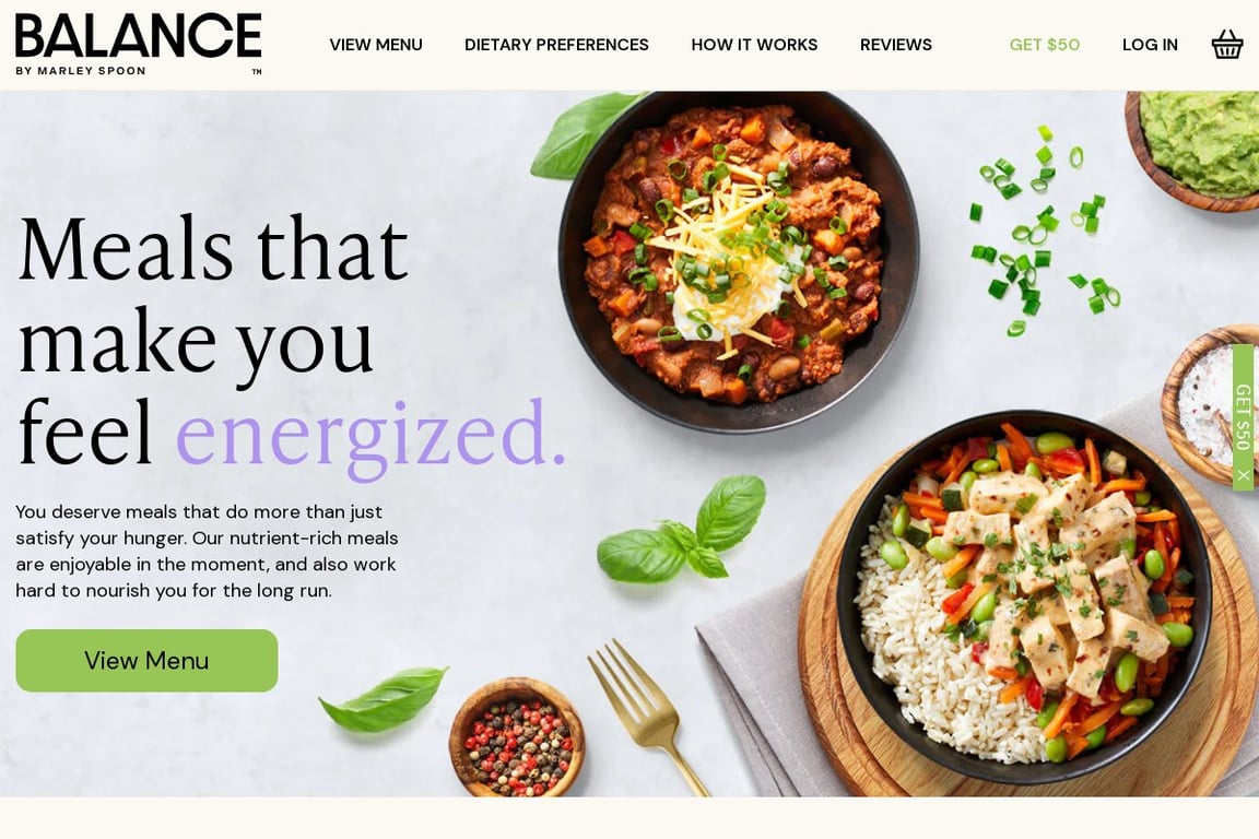 Balance by bistroMD homepage