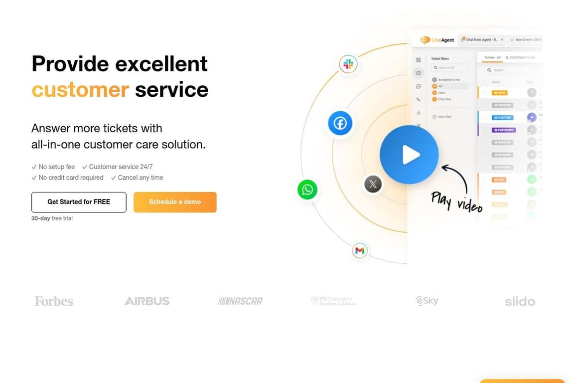 LiveAgent homepage